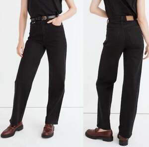 Madewell Perfect Vintage Wide Leg Jeans Stone Black Womens Size 29 *EUC